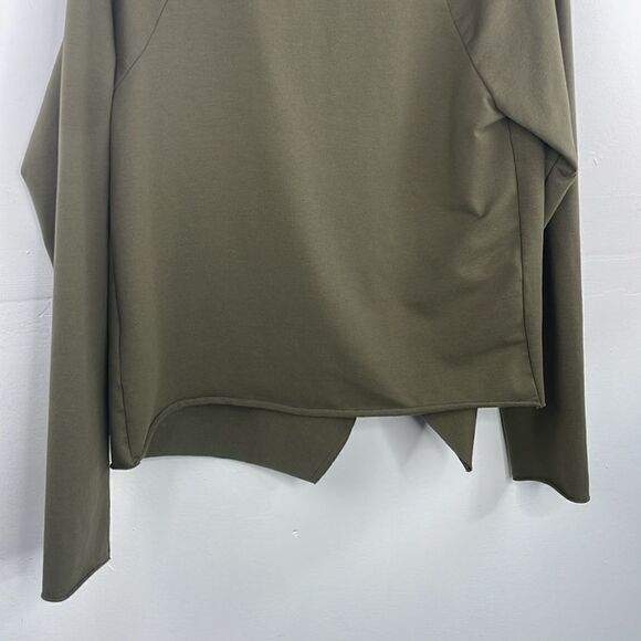 NYDJ Open Front Sweatshirt Jacket Olive Green Small - Picture 11 of 12